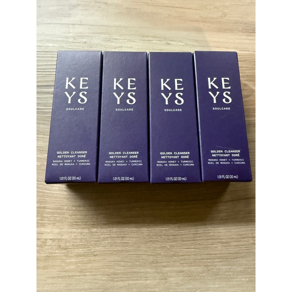 Keys Soulcare Golden Cleans Manuka Honey Turmeric Face Wash 4pk 1.01oz 30ml‎ New